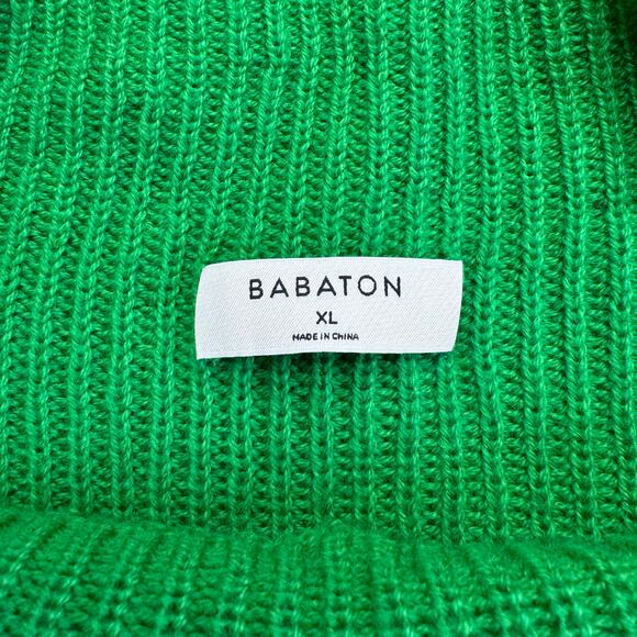 Aritzia Babaton Hazlitt Merino Wool Sweater Women's XL Shoulder Pads Mock Neck - Picture 3 of 9